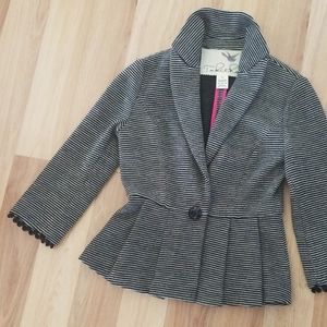 Anthropologie pleaded, peplum blazer